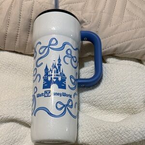 Disney Blue and White Walt Disney World Castle Travel Mug with Handle